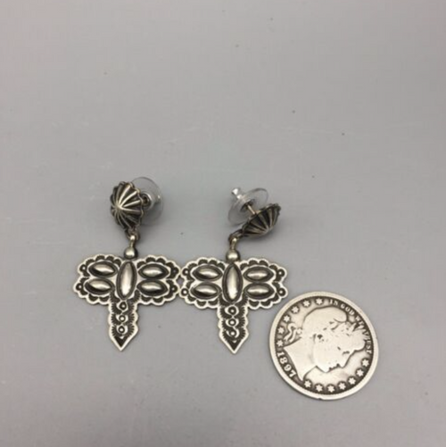 earrings with coin for size