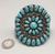 pair of matching turquoise cluster cuff bracelets