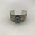 GORGEOUS!! HIGH GRADE SPIDERWEB TURQUOISE & TEXTURED BRACELET BY KEE YAZZIE!!