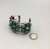 turquoise cluster cuff bracelet