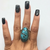 ring, sterling silver, turquoise, signed, hallmarked, new, Native, Navajo, Ambrose Tsosie, size 10.5