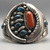 Bisbee turquoise and coral cuff bracelet