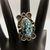 ring, Nick Jackson, NJ, sterling silver, spiderweb turquoise, Native American, Navajo, new