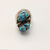 VINTAGE - TURQUOISE AND STERLING SILVER RING - CIRCA 1970S - SIZE 10.5