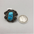 ring, sterling silver, turquoise, vintage, size 8.5