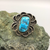 ring, sterling silver, turquoise, vintage, size 8.5