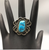 ring, sterling silver, turquoise, vintage, size 8.5