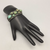 7 stone green turquoise bracelet