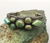 7 stone green turquoise bracelet