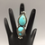 ring, turquoise, sterling silver, signed