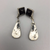 earrings, white buffalo, sterling silver, signed
