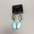earrings, abalone shell, turquoise, sterling silver, signed