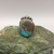 ring, turquoise, sterling silver, Elle Curley-Jackson, signed, hallmarked, size 8.5