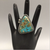 ring, Elle Curley-Jackson, Elle C-J, signed, hallmarked, turquoise, sterling silver