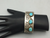 Vintage, Geometric cuff  with three beautiful turquoise stones.