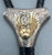 Gold and silver bolo tie attributed to Victor Cedarstaff