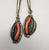 bolo, coral, sterling silver