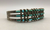 Beautiful cuff with dot dash pattern with natural turquoise stones.