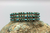 Beautiful cuff with dot dash pattern with natural turquoise stones.