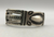 Hand stamped Fred Harvey  era cuff, with a turquoise stone that has a lovely tan/brown matrix.