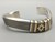 Unique , Navajo cuff  sterling silver and gold