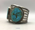 3 large turquoise stone cuff.