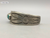A Fred Harvey era cuff, with two turquoise cabochons and fluted silver drop.