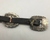 Concho belt with oval conchos with small turquoise stones.