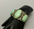 Nice! 1930s Era, Hefty, Vintage, Three Stone Turquoise Cuff Bracelet