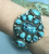 Spider web turquoise cluster cuff