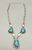 Turquoise necklace on a hand made chain