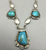 Turquoise necklace on a hand made chain