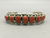 Coral and sterling silver bracelet