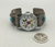 Vintage coral and turquoise watch cuff