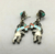 Rainbow man Zuni inlay earrings