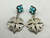 Fancy turquoise and sterling silver earrings