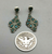 Petit point turquoise earrings