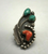 Coral and turquoise ring