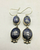 Denim lapis and sterling silver dangle earrings