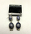 Denim lapis and sterling silver dangle earrings