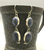 Denim lapis and sterling silver dangle earrings