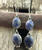 Denim lapis and sterling silver dangle earrings