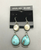 Turquoise teardrop and mother of pearl earrings