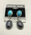 Turquoise and denim lapis earrings