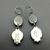 Green double drop earrings