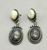 Pearl and denim lapis earrings