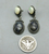 Pearl and denim lapis earrings