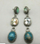Abalone shell and turquoise earrings
