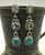 Abalone shell and turquoise earrings