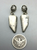 White buffalo earrings